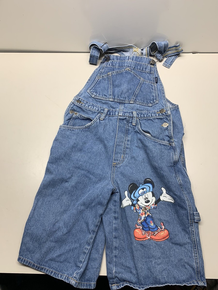 Vintage Disney Mickey Mouse Jerry Leigh Overalls Shorts Small | eBay