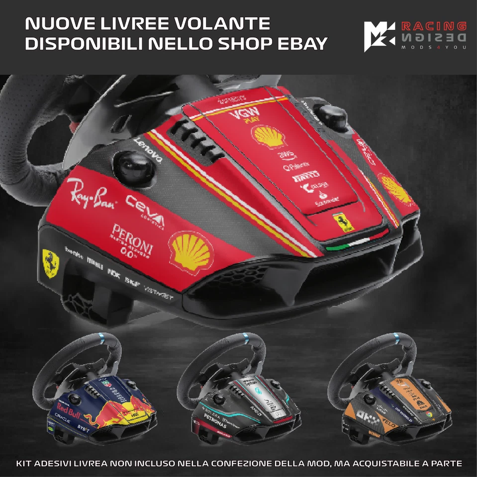 MOD UPGRADE CORONA F1 VOLANTE LOGITECH G29 G923 XBOX PS4 - GT SPORT - Immagine 4 di 4