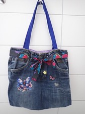 Jeanstasche, Umhängetasche, Beuteltasche, Shopper, Jeans Upcycling