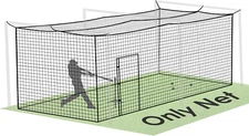 Baseball Batting Cage Nets, ONLY NET, 70'L/55'L/35'L/20'L Baseball and Softball