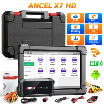 All System Diesel Heavy Duty Truck Diagnostic HD OBD2 Scanner ABS Oil DPF Regen