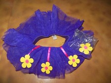 NWOT purple ballet tutu Flower trim ribbons ruffled organdy Girls size Small