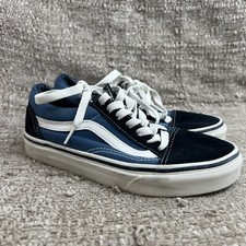 Vans Old Skool Men's Size 3.5 Casual Sneakers Canvas Navy Blue Black White