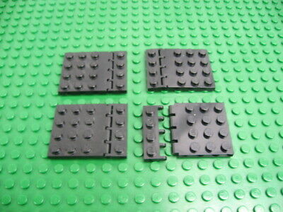 4x Pairs LEGO Black Hinge Roof Plate 4x4 w//Hinge Plate #4213 4315