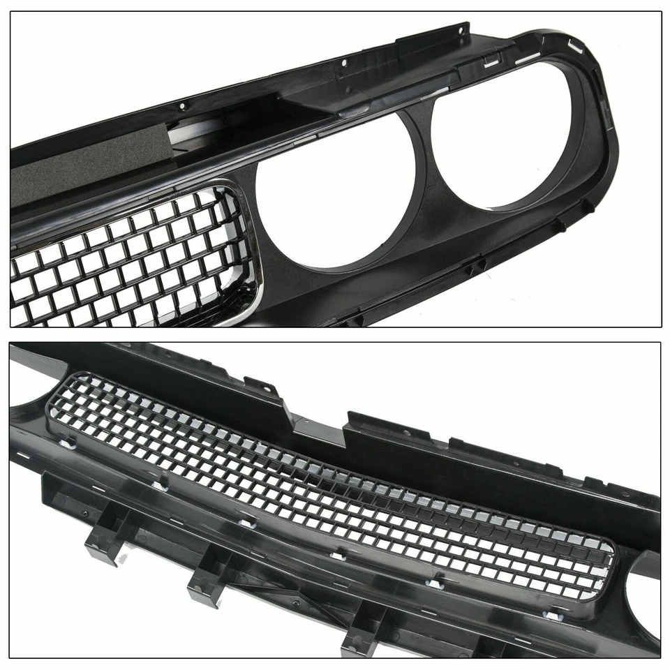 For 2008-2014 Dodge Challenger Grille Upper 2009 2010 2011 2012 2013 - Image 4 of 4