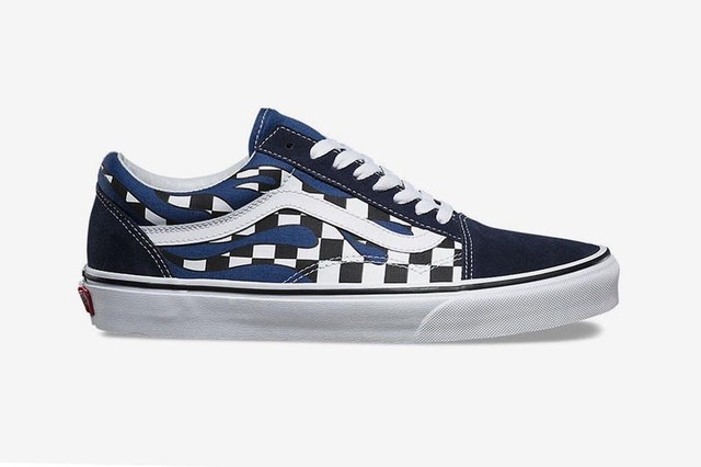 vans old skool blue flame