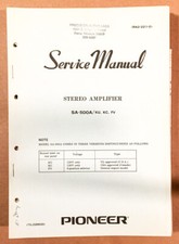 Pioneer SA-500A Amplifier Service Manual Original 