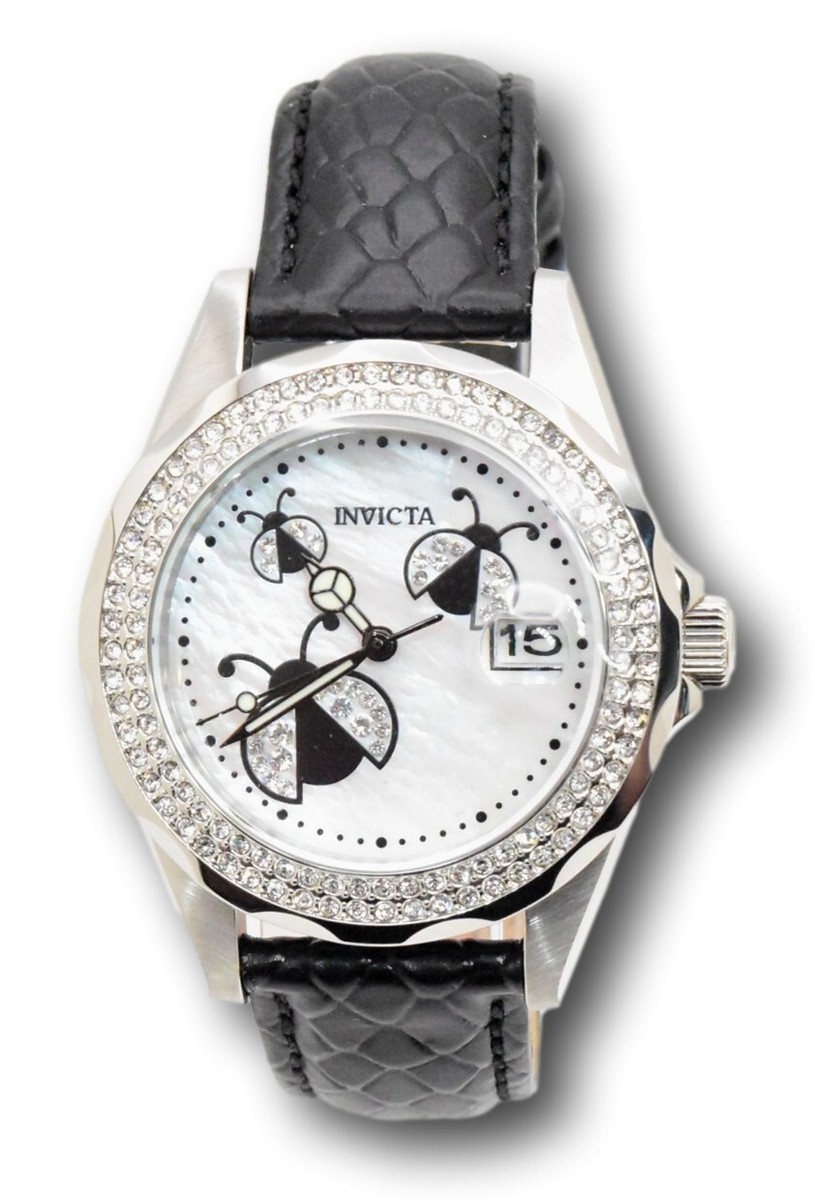 New - Invicta | White & Silver Ladybug Angel Leather-Strap Watch - Women Invicta | Accessories | New Invicta White Silver Ladybug  main image 2