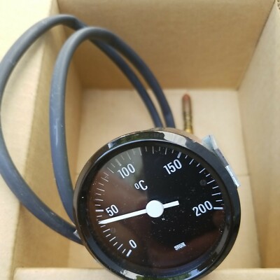 Stork Laboratory Thermometer 0-200 Celsius Panel Mount 2.25'' Dial 40'' Bulb Tube.
