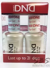 DND Daisy Soak Off Gel Polish Top Coat & Base Coat full size 15ml LED/UV gel duo
