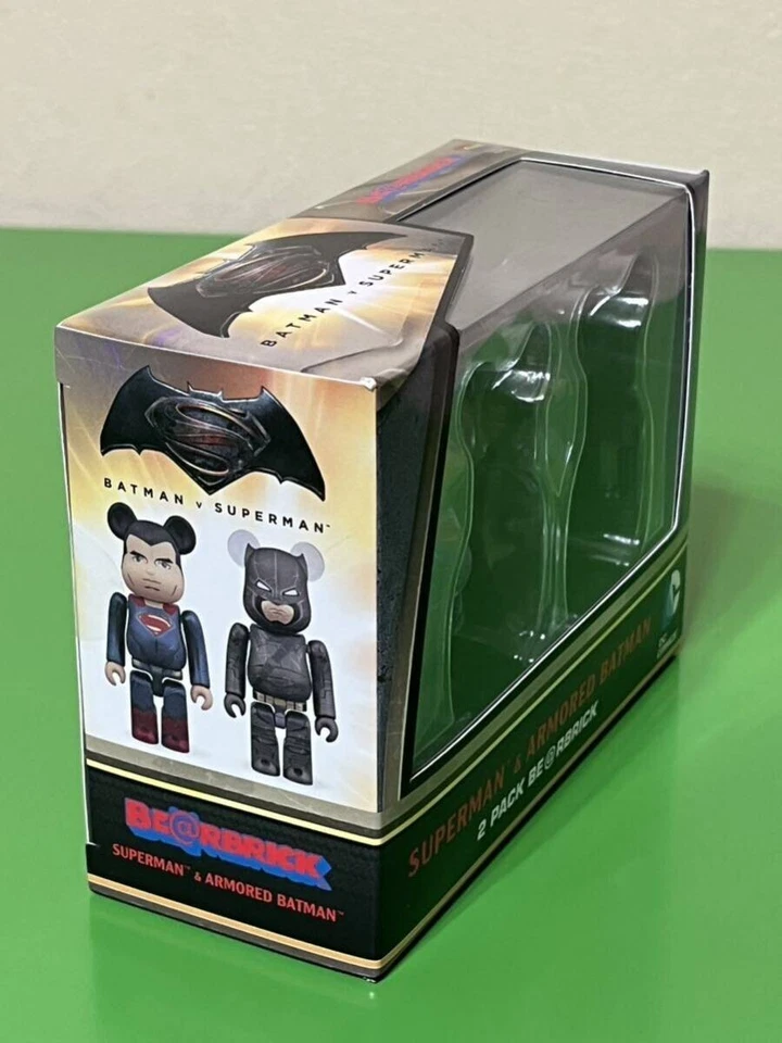 MEDICOM JUGUETE BEARBRICK BE@RBRICK SUPERMAN Y BLINDADO BATMAN 2 piezas Caja 100% DC Foto 4 de 4