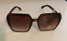 Womens Fashion Sunglasses Oversized UV400 Brown Tortoise Shell