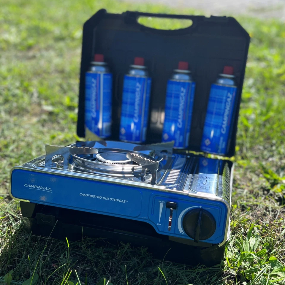 Campingaz Camp'Bistro DLX Stopgaz Kocher im Kunststoffkoffer inkl. 4x CP 250