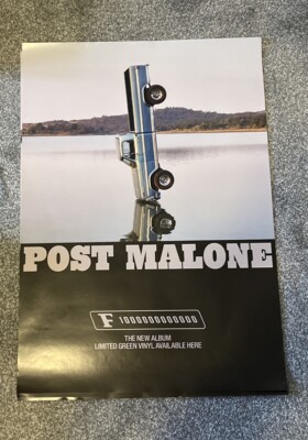 POST MALONE  F-1 TRILLION ORIGINAL  PROMOTIONAL POSTER NEW UNUSED