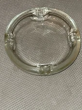 Vintage Round Clear Glass Ashtray