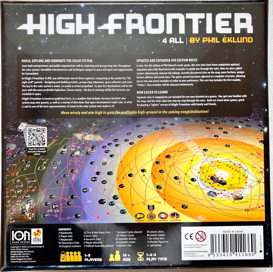 High Frontier 4 All Module Ion Game Design Expert Board Game Strategy ...