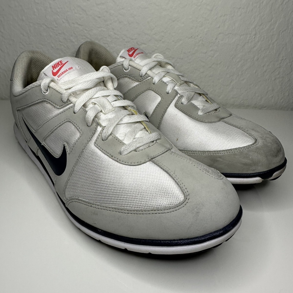 Nike Mens Oceania NM Athletic Running Shoes Blue White Size 