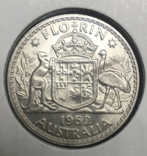 Australian 1962 FLORIN UNC CH
