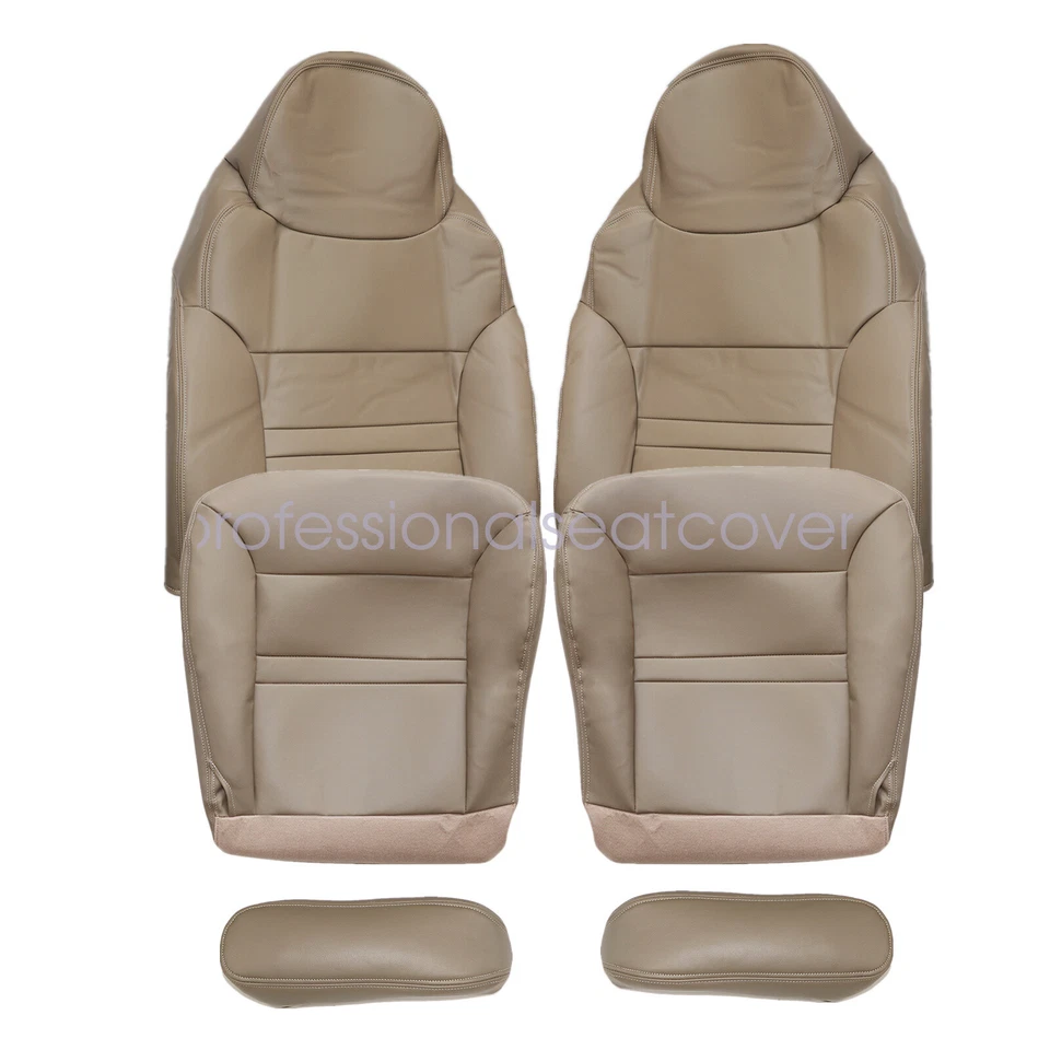 Se adapta a Ford Excursion 2000 2001 conductor y pasajero cubierta de asiento inferior y superior bronceada Foto 2 de 4