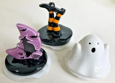 NWOT Three 3 Rae Dunn Halloween Ceramic Mug or Candle Tops Toppers
