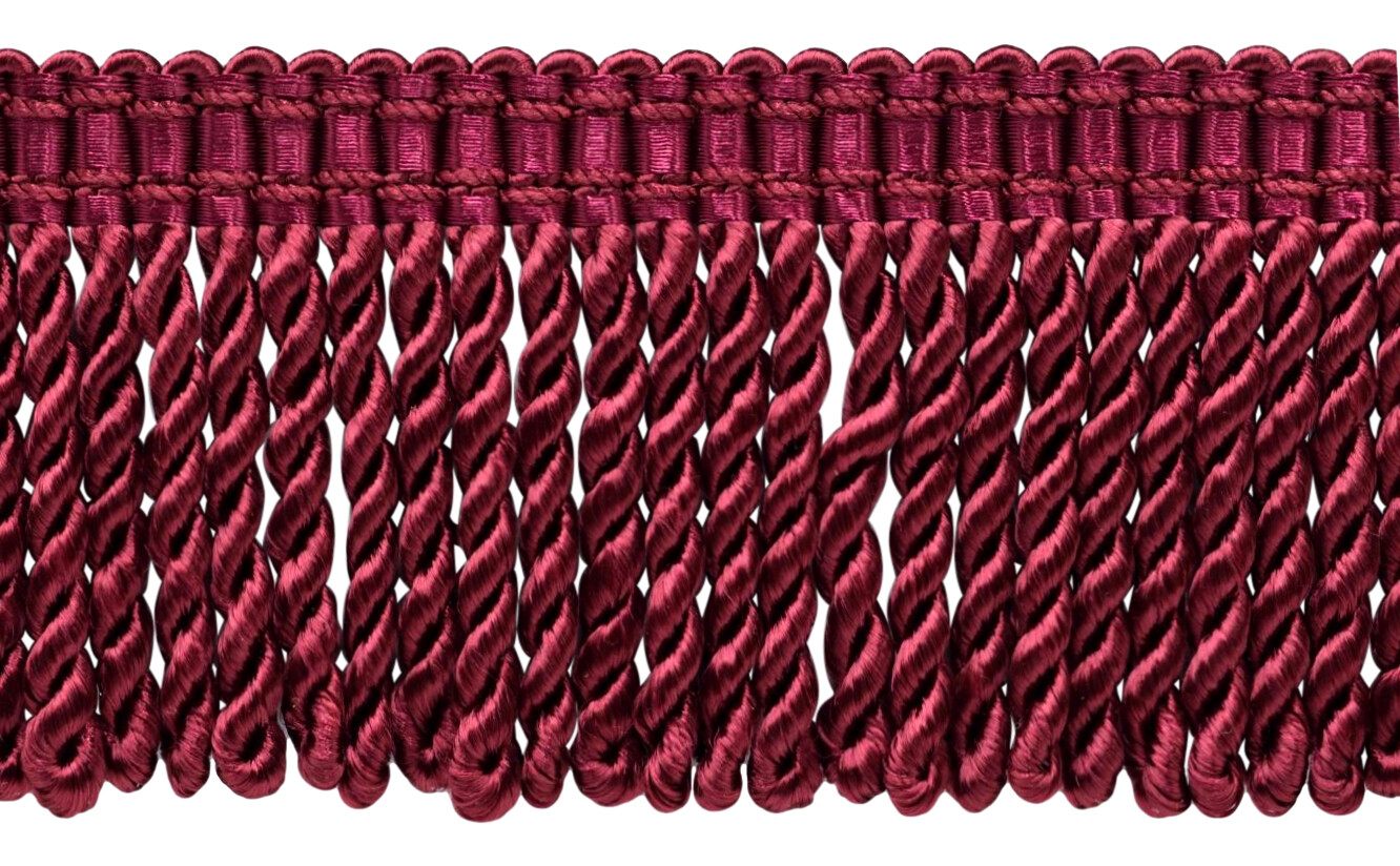Ruby Red / 3"" Bullion Fringe Trim / Decorative Gimp Design / 5 Yards