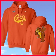 SALE 30 1995 Montana Grizzlies Throwbacks Hoodie Orange Reprint