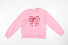 Womens UK Size 12 Threadbare Pink Pullover Sweatshirt