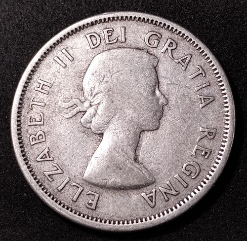 1959 Silver Canada Canadian Caribou Quarter 25 Cents Elizabeth II