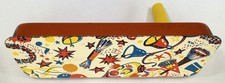 Vintage 1950s Clown Circus Litho Tin Crank Noisemaker Spinner 4.75 Party