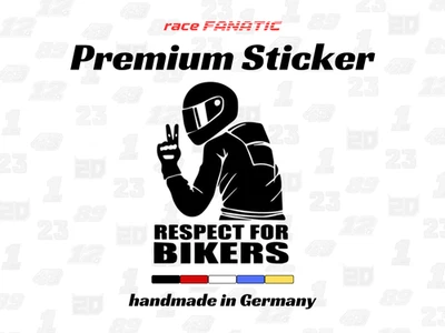 Respect for Bikers Sticker Vinyl Aufkleber LOGO Auto Motorrad 8x10,8cm - Bild 1 von 4