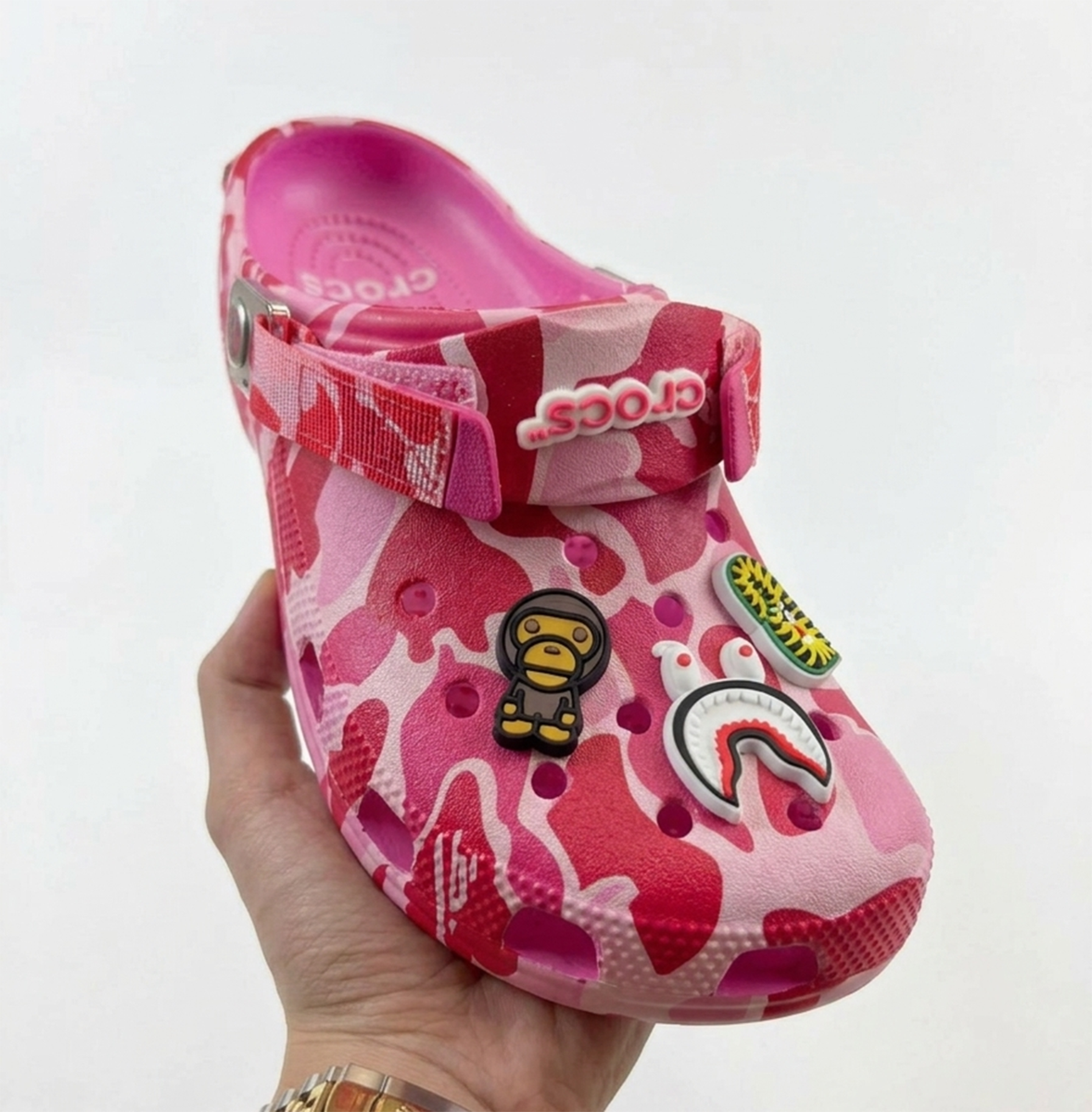 Pink BAPE (Bathing Ape) x CROCS - New Size M4-M10 | eBay