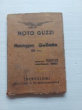 Moto Guzzi Galletto 160 1951 manuale uso manutenzione libretto originale