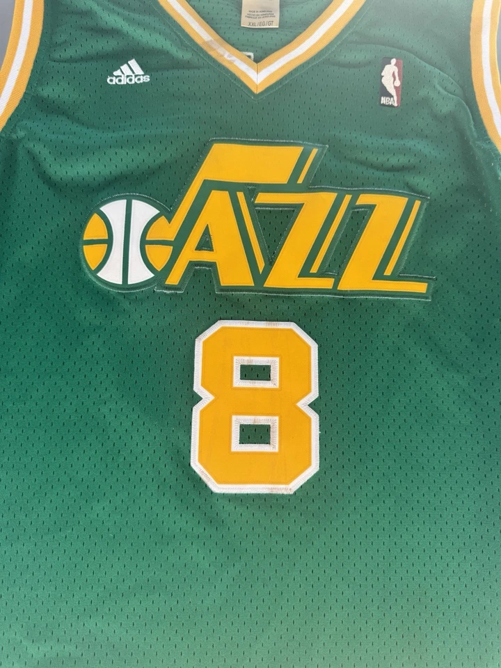 Camiseta deportiva vintage Adidas NBA HWC Utah Jazz Deron Williams 8 retro RARA USADA EN EXCELENTE ESTADO 2XL Foto 3 de 4