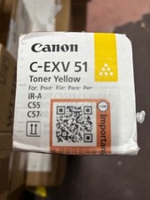 Original Canon C-EXV51 Yellow Toner Cartridge (0484C002) Poor Box Free UK P&P