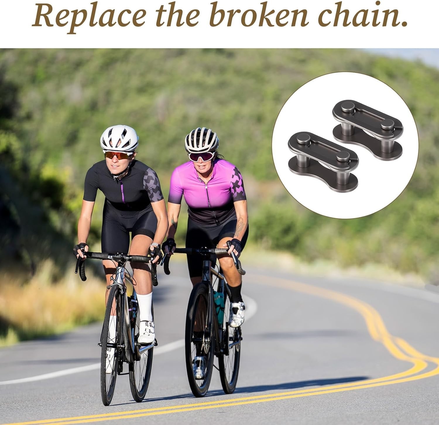 10 Pairs Bike Chain Master Link for Bicycle Missing Link, Single Speed Chain Con