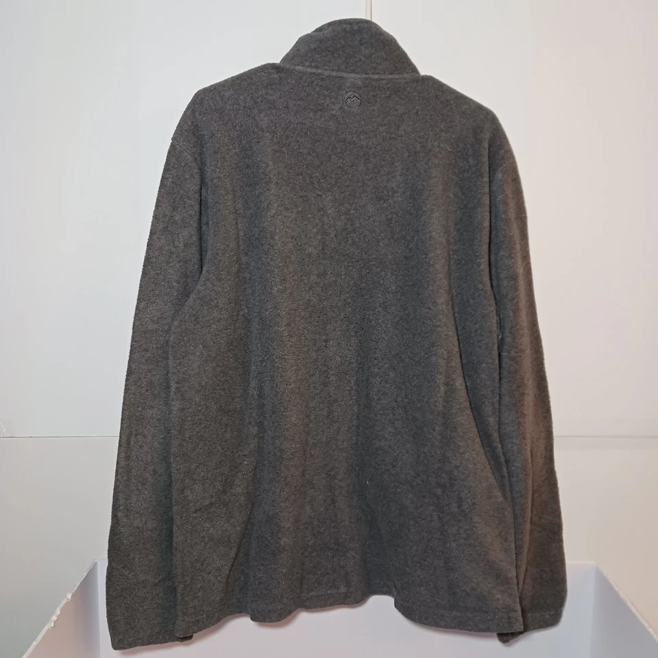 Chaqueta polar Magellan Outdoors para hombre talla grande gris cremallera completa cuello falso Foto 2 de 4