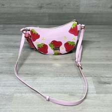 BoxLunch Strawberry Shortcake Pink Half Moon Crescent Purse Bag