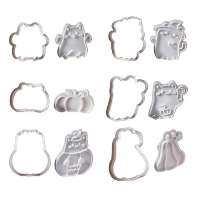 8 Pack Biscuit Molds Baking Accessories Cats Shape Cookie Moulds Biscuit Molding