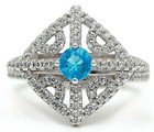 2CT Heat Treated Blue Topaz 925 Solid Sterling Silver Ring Jewelry Sz 8 N3-4 — photo 1