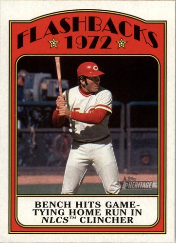 2021 Topps Heritage Baseball Flashbacks #BFBJB Johnny Bench - BB