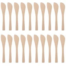 20 PCS 5.9 inch Wooden Butter Spreaders, Cheese Spreader, Jam, Dumpling Filling