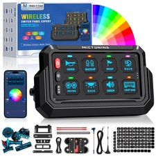 MICTUNING Wireless 8/12 Gang Switch Panel App Control, LED Circuit Relay System