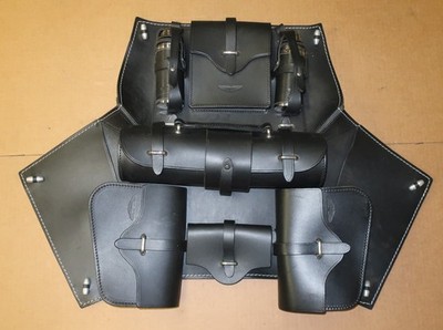 ASTON MARTIN  LEATHER SADDLE BAGS  LUGGAGE DB9 DBS Virage