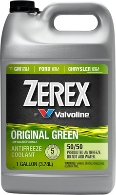 Zerex Original Green 50/50 Antifreeze Coolant Low Silicate 1 Gal Ready Use