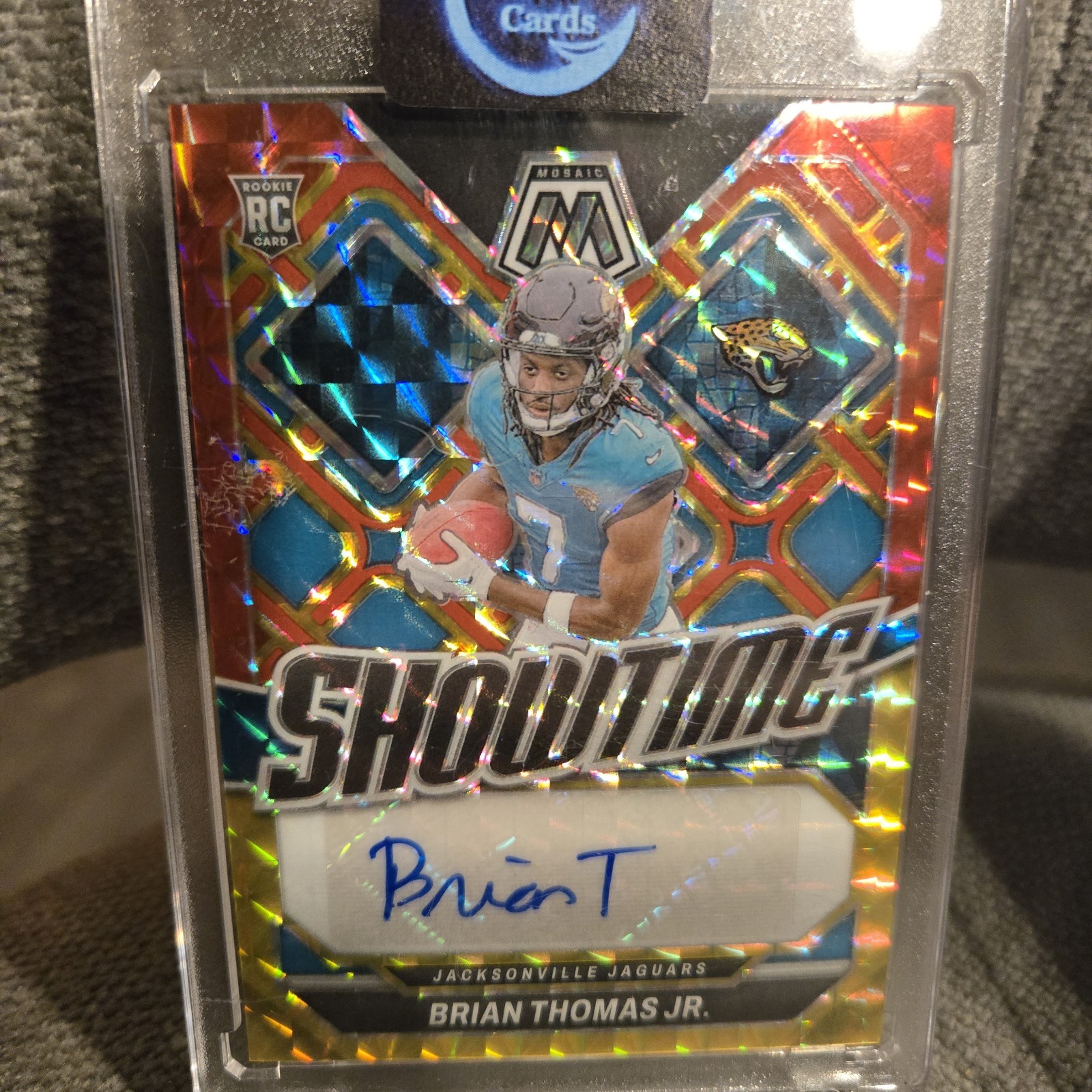 2024 Mosaic Brian Thomas Jr. Showtime Auto RC Fusion Red Yellow SS-BTJ