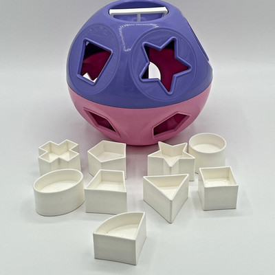 Tupperware Shape O Ball Toy Shape Sorter 9 Shape Purple Pink