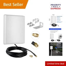High-Gain 15dBi Directional Antenna for Long-Distance WiFi Coverage - 10FT Cable