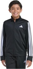 adidas Youth Boy's Tricot 3 Stripe Full Zip Track Jacket