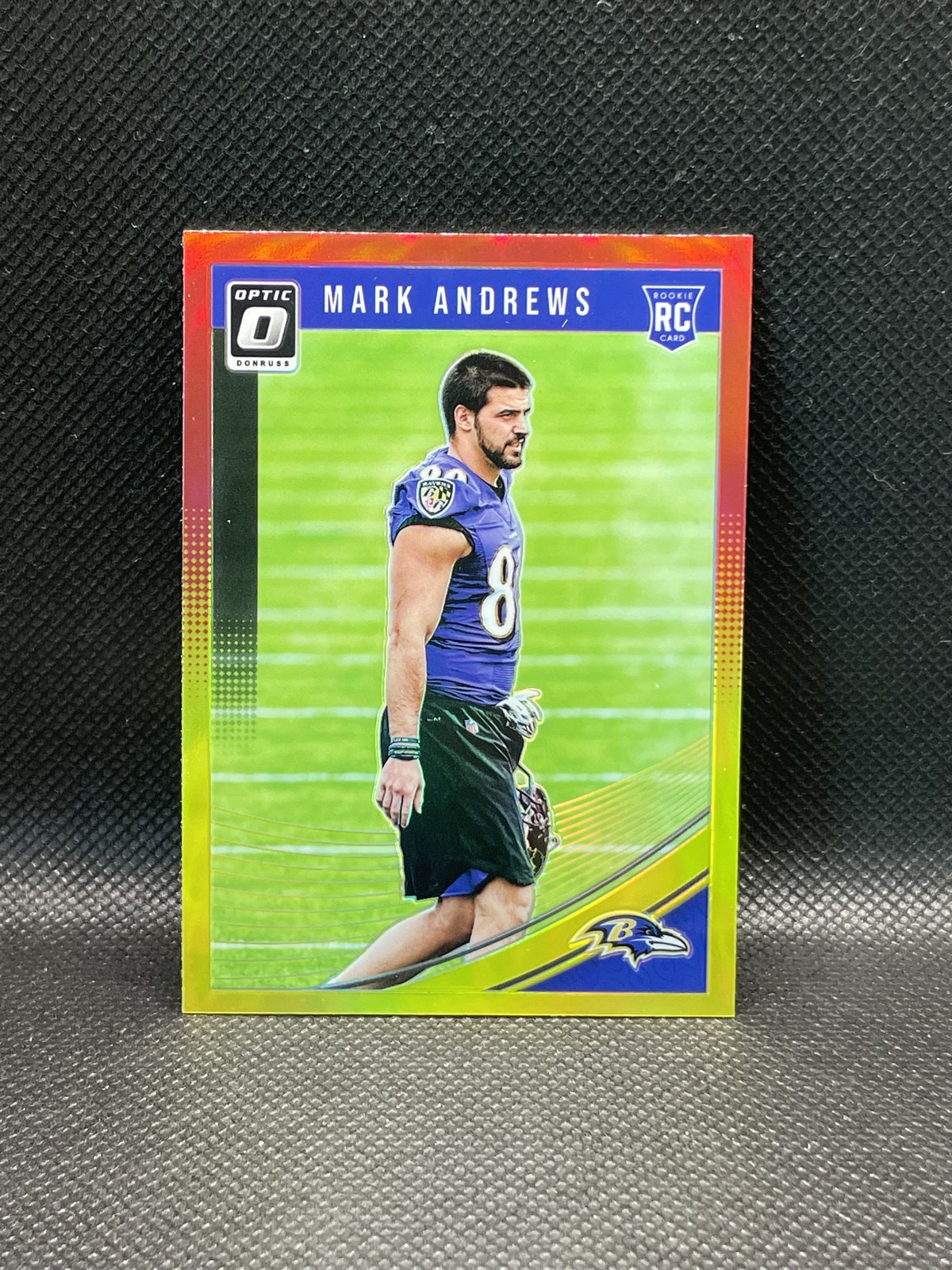 2018 Donruss Optic Mark Andrews #121 Rookie RC Red & Yellow Prizm Ravens
