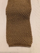 Sears Square Necktie Men Cotton Gold 52 In T9